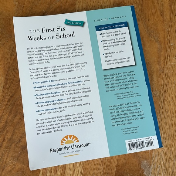 The First Six Weeks of School Responsive Classroom - Picture 2 of 2